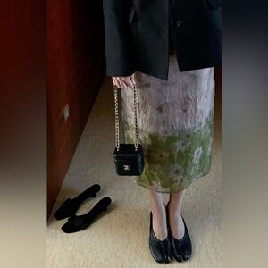 Zara Organza slip midi skirt size XS